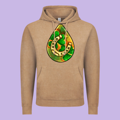 St.patrick's Teardrop Earrings Vintage Hoodie Designed By Fadigitalartstudio