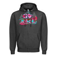 Charcoal Heather go race Zipper Hoodie - AdoDesignShop