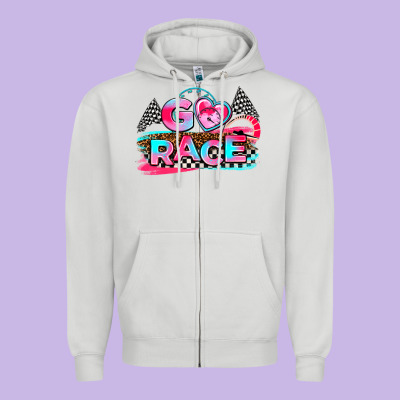 Go Race Zipper Hoodie Designed By Adodesignshop