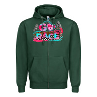Sports Green go race Zipper Hoodie - AdoDesignShop