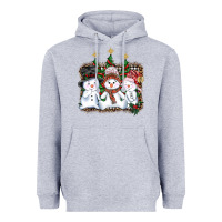 Heather Grey christmas snowman Heavyweight Hoodie - AdoDesignShop