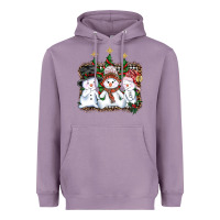 Lavender christmas snowman Heavyweight Hoodie - AdoDesignShop