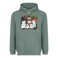 Sage christmas snowman Heavyweight Hoodie - AdoDesignShop
