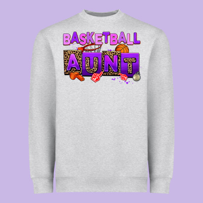 Basketball Aunt Heavyweight Sweatshirt Designed By Adodesignshop
