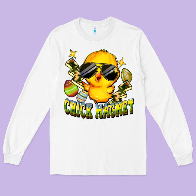 Chick Magnet Long Sleeve Tee Designed By Fadigitalartstudio