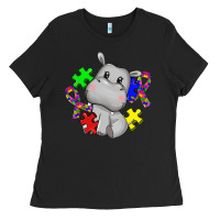 Autism Hippopotamus Ladies Tee | Teevron