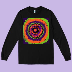 Halloween Tie  Dye Pattern Long Sleeve Tee Designed By Ranaportraitstore