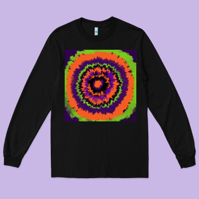 Halloween Tie  Dye Pattern Long Sleeve Tee Designed By Ranaportraitstore