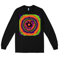 Black halloween tie  dye pattern Long Sleeve Tee - RanaPortraitStore