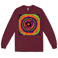 Burgundy halloween tie  dye pattern Long Sleeve Tee - RanaPortraitStore