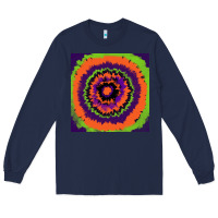Navy halloween tie  dye pattern Long Sleeve Tee - RanaPortraitStore