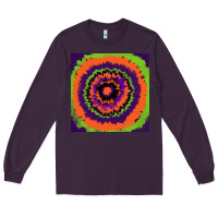 Plum halloween tie  dye pattern Long Sleeve Tee - RanaPortraitStore