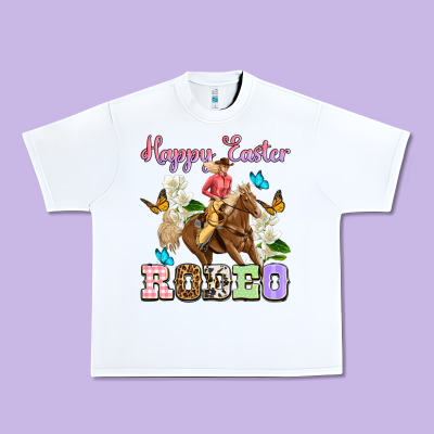 Happy Easter Rodeo Cowgirl Urban Heavy Tee Designed By Oliviacreatesart