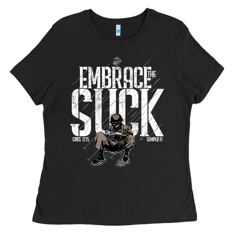 Embrace The Suck Vintage Ladies Tee by linhVisuals | Teevron