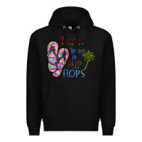 Black life is better İn flip flops Premium Hoodie - CowhideDigitalArt