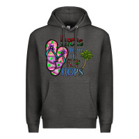 Charcoal Heather life is better İn flip flops Premium Hoodie - CowhideDigitalArt