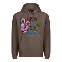 Coffee life is better İn flip flops Premium Hoodie - CowhideDigitalArt
