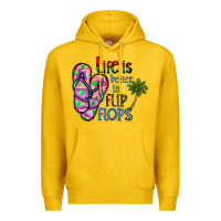 Lemon life is better İn flip flops Premium Hoodie - CowhideDigitalArt