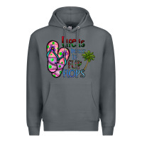 Rock life is better İn flip flops Premium Hoodie - CowhideDigitalArt