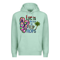 Seafoam life is better İn flip flops Premium Hoodie - CowhideDigitalArt