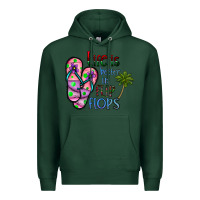 Sports Green life is better İn flip flops Premium Hoodie - CowhideDigitalArt