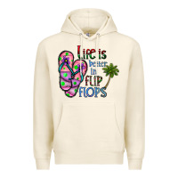 Tofu life is better İn flip flops Premium Hoodie - CowhideDigitalArt