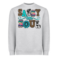 Heather Grey sassy little soul Heavyweight Sweatshirt - AdoDesignShop