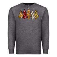 Charcoal Heather leopard christmas trees Premium Sweatshirt - AdoDesignShop