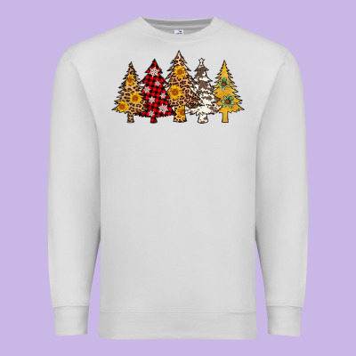 Leopard Christmas Trees Premium Sweatshirt Designed By Adodesignshop