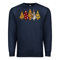 Navy leopard christmas trees Premium Sweatshirt - AdoDesignShop