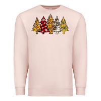 Pale Pink leopard christmas trees Premium Sweatshirt - AdoDesignShop