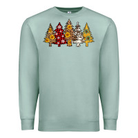 Seafoam leopard christmas trees Premium Sweatshirt - AdoDesignShop