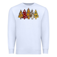 White leopard christmas trees Premium Sweatshirt - AdoDesignShop