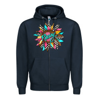 Navy racing sunflower Zipper Hoodie - AdoDesignShop