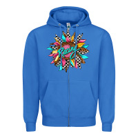 True Royal racing sunflower Zipper Hoodie - AdoDesignShop