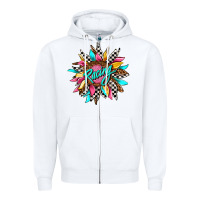 White racing sunflower Zipper Hoodie - AdoDesignShop