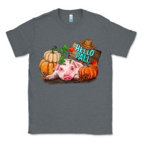 Charcoal Heather Hello fall pig Classic Tee - RanaPortraitStore