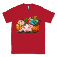 Red Hello fall pig Classic Tee - RanaPortraitStore