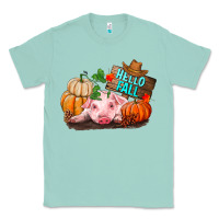 Seafoam Hello fall pig Classic Tee - RanaPortraitStore