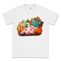 White Hello fall pig Classic Tee - RanaPortraitStore
