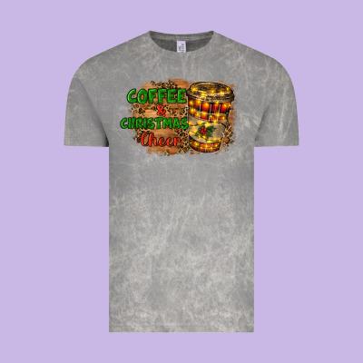 Coffee And Christmas Cheer Vintage Tee Designed By Ranaportraitstore