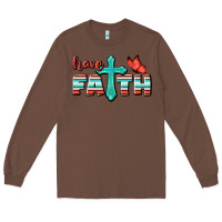 Chestnut Have Faith Long Sleeve Tee - BundleAndBundleShop
