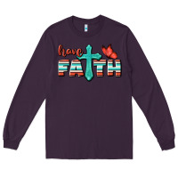 Plum Have Faith Long Sleeve Tee - BundleAndBundleShop