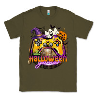 Army Green halloween gamer Classic Tee - CowGirlArtShop