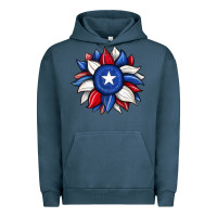 Pigment Midnight Navy sunflower texas flag 2 Urban Hoodie - JahusDesignShop