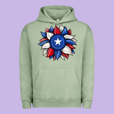 Sunflower Texas Flag 2 Urban Hoodie Designed By Jahusdesignshop