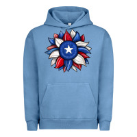 Pigment Pebble Blue sunflower texas flag 2 Urban Hoodie - JahusDesignShop
