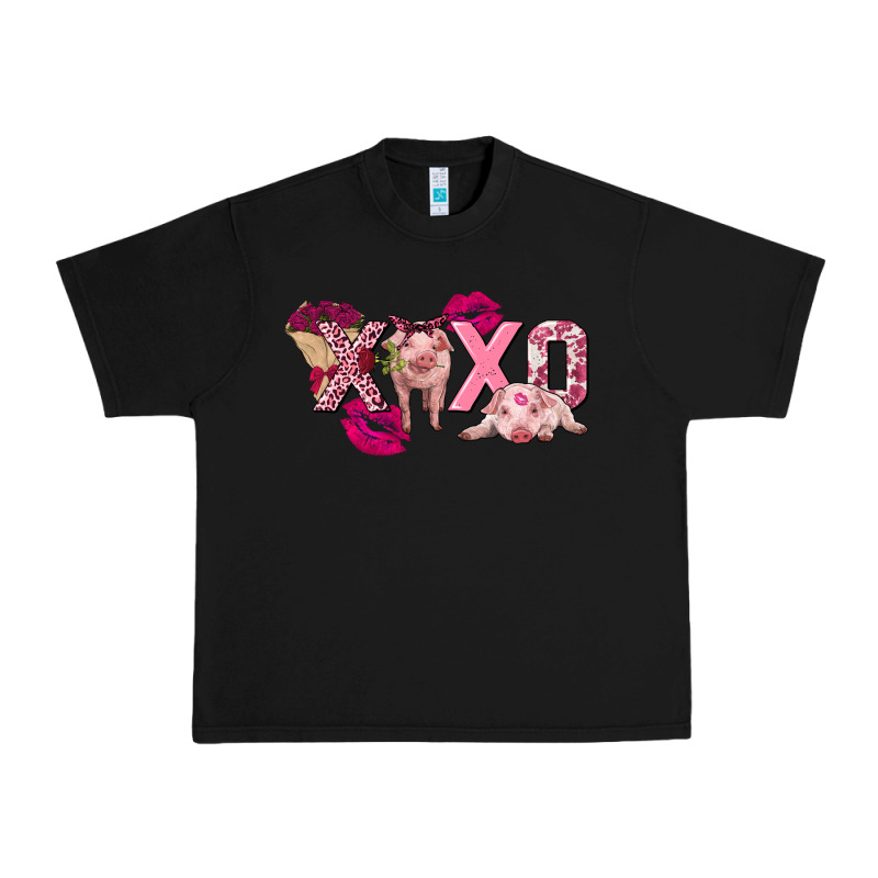 Valentine's Day Pig Xoxo Urban Heavy Tee by FaDigitalArtStudio | Teevron