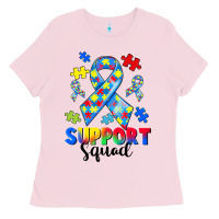 Bubblegum Pink support squad autism Ladies Tee - CowGirlArtShop