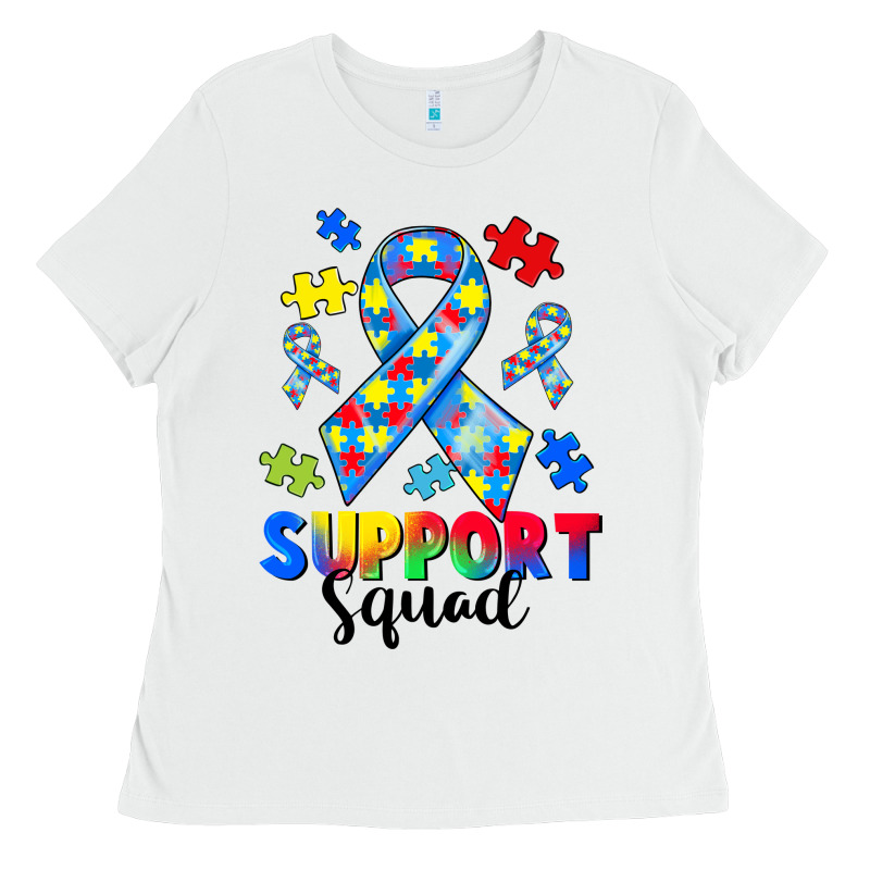 Support Squad Autism Ladies Tee by CowGirlArtShop | Teevron